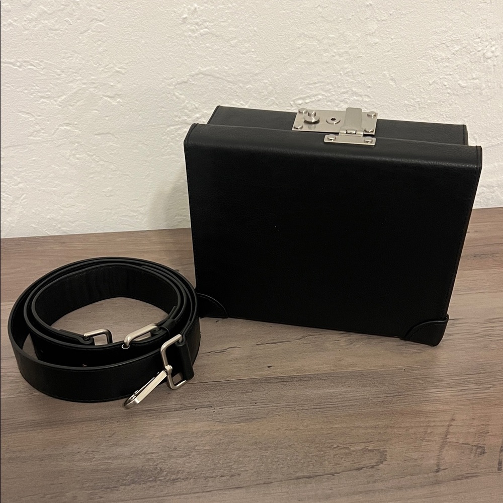 Black Leather Zara Men's Bag